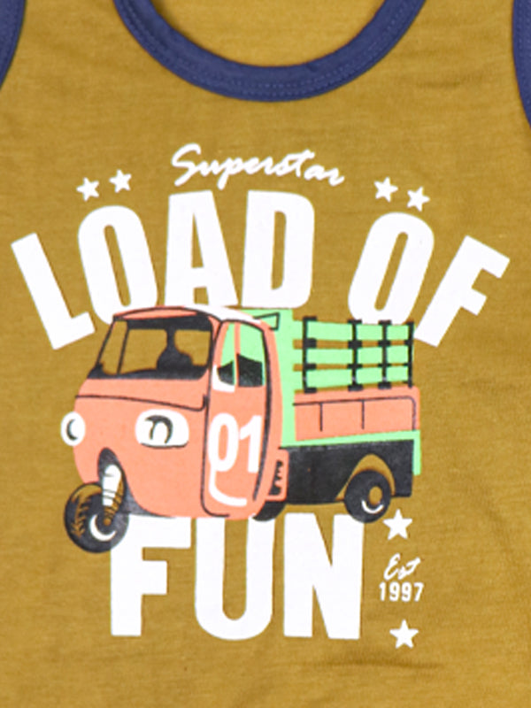 RG Kids Sando Suit 1Yr - 4Yr Load of Fun Brown