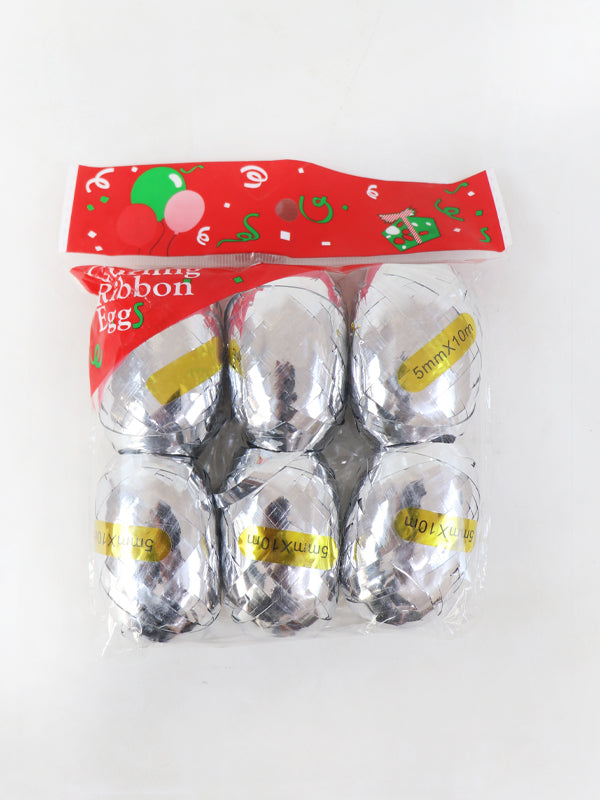 Curling Ribbon Egg Silver