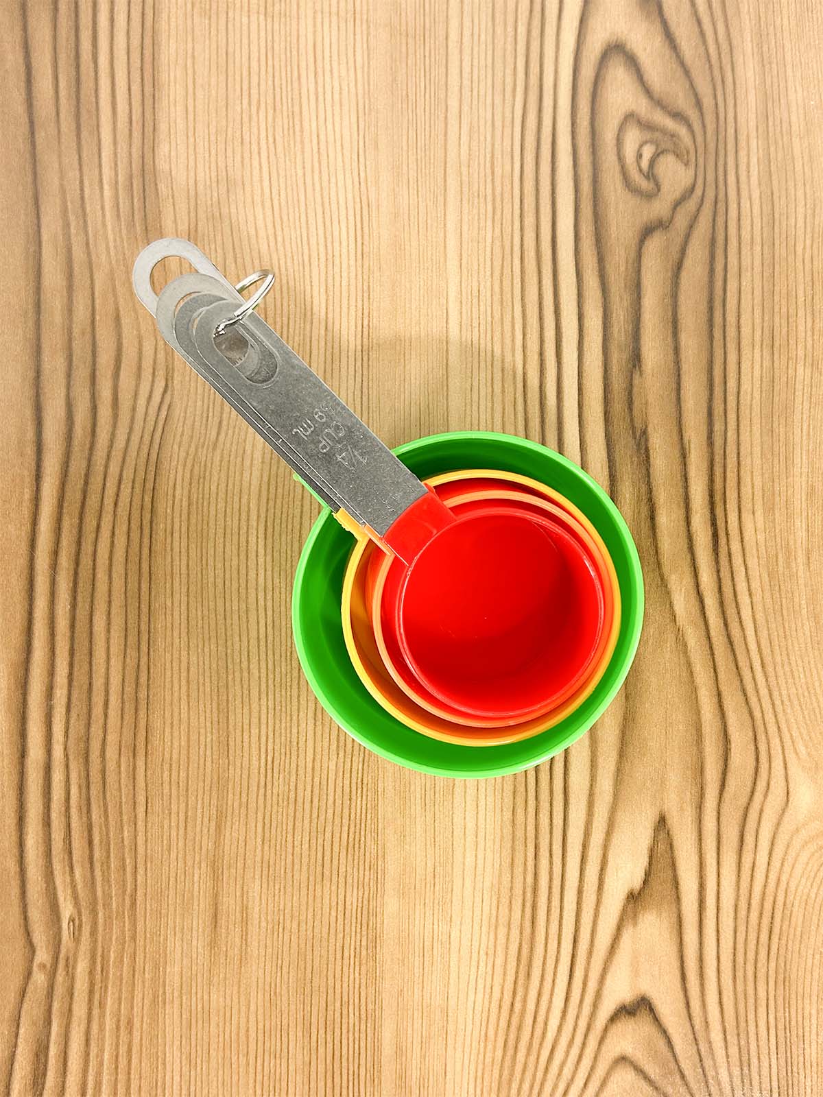 Pack Of 4 Stainless Steel Measuring Cups Multicolor