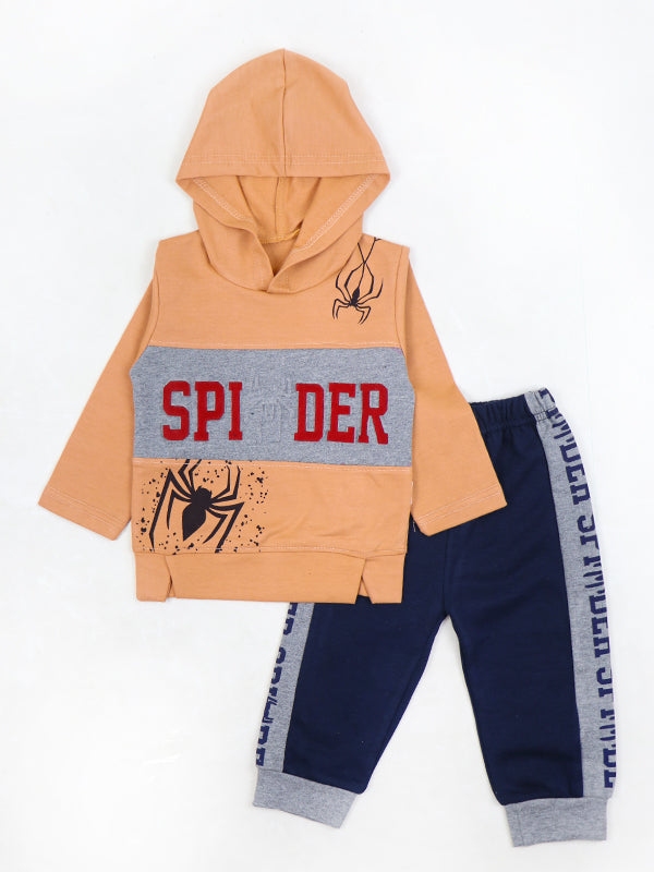 BS18 SK Hooded Kids Suit 1Yr - 4Yr Spider Peach