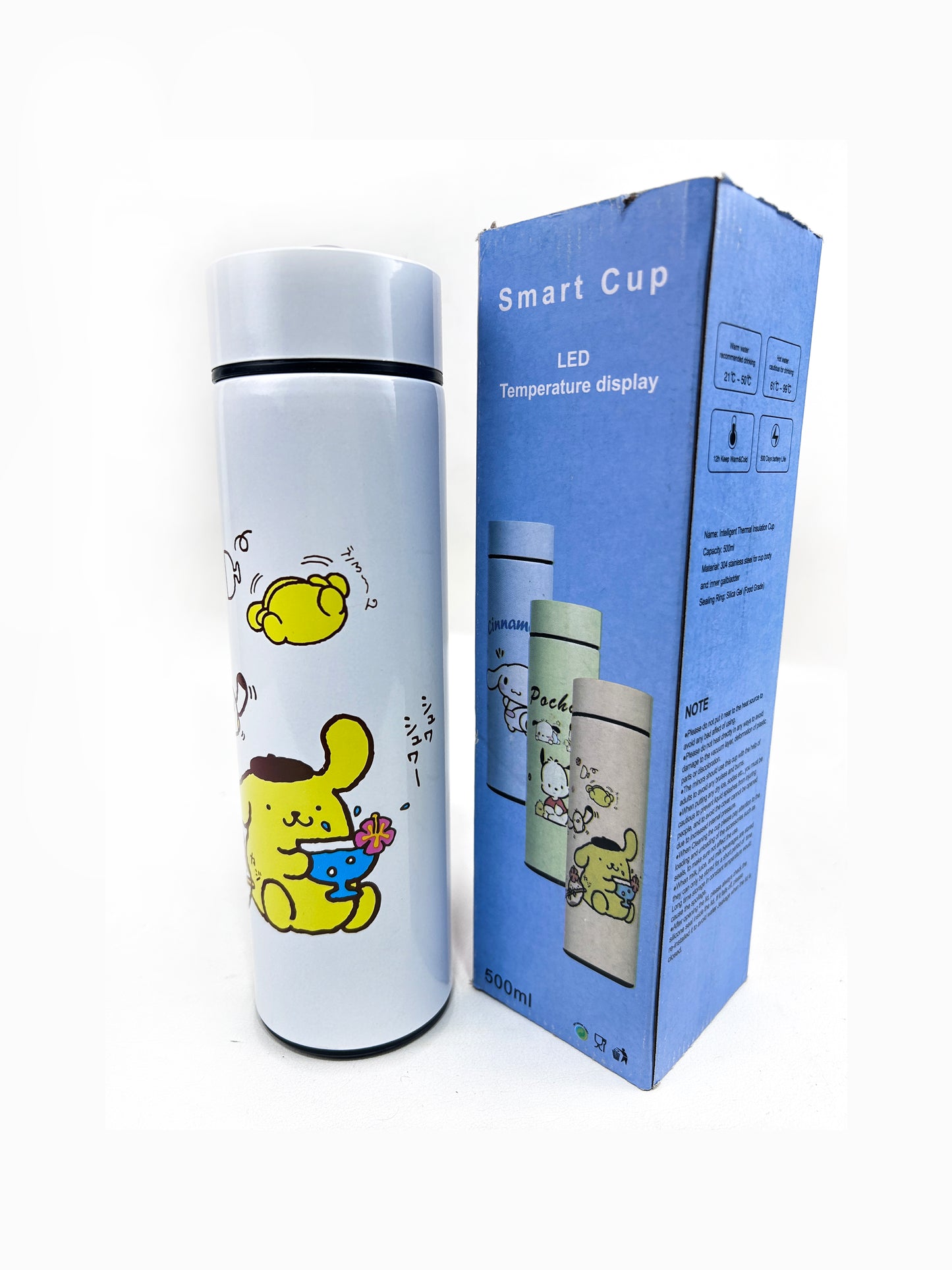 White Stainless Steel Cartoon Bottle 500 ML D-74
