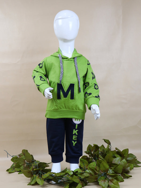 BS12 SK Hooded Kids Suit 1Yr - 4Yrs M Green
