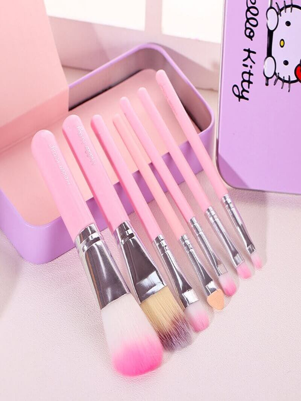 Pack of 7 Cosmetic Brush Set Multicolor