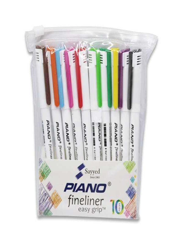 Pack Of 10 Piano Pointer Fineliner Easy Grip