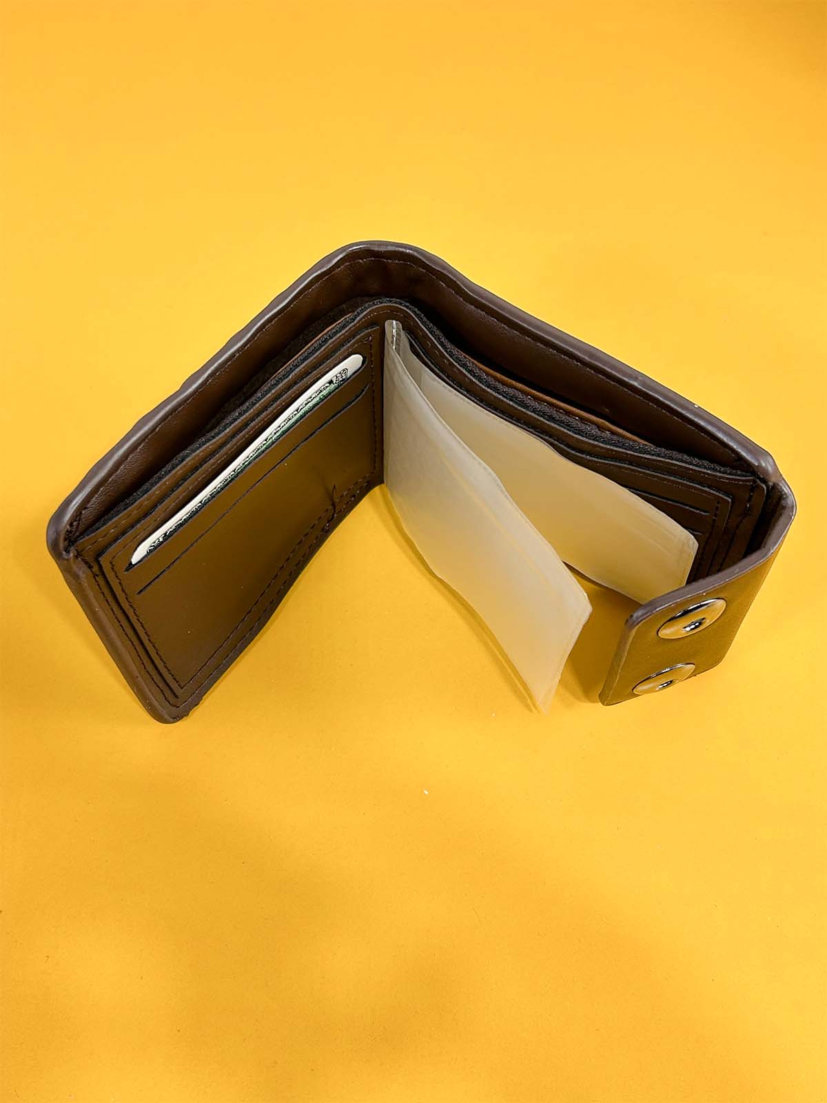 Brown Syn-Leather Wallet For Men MW80