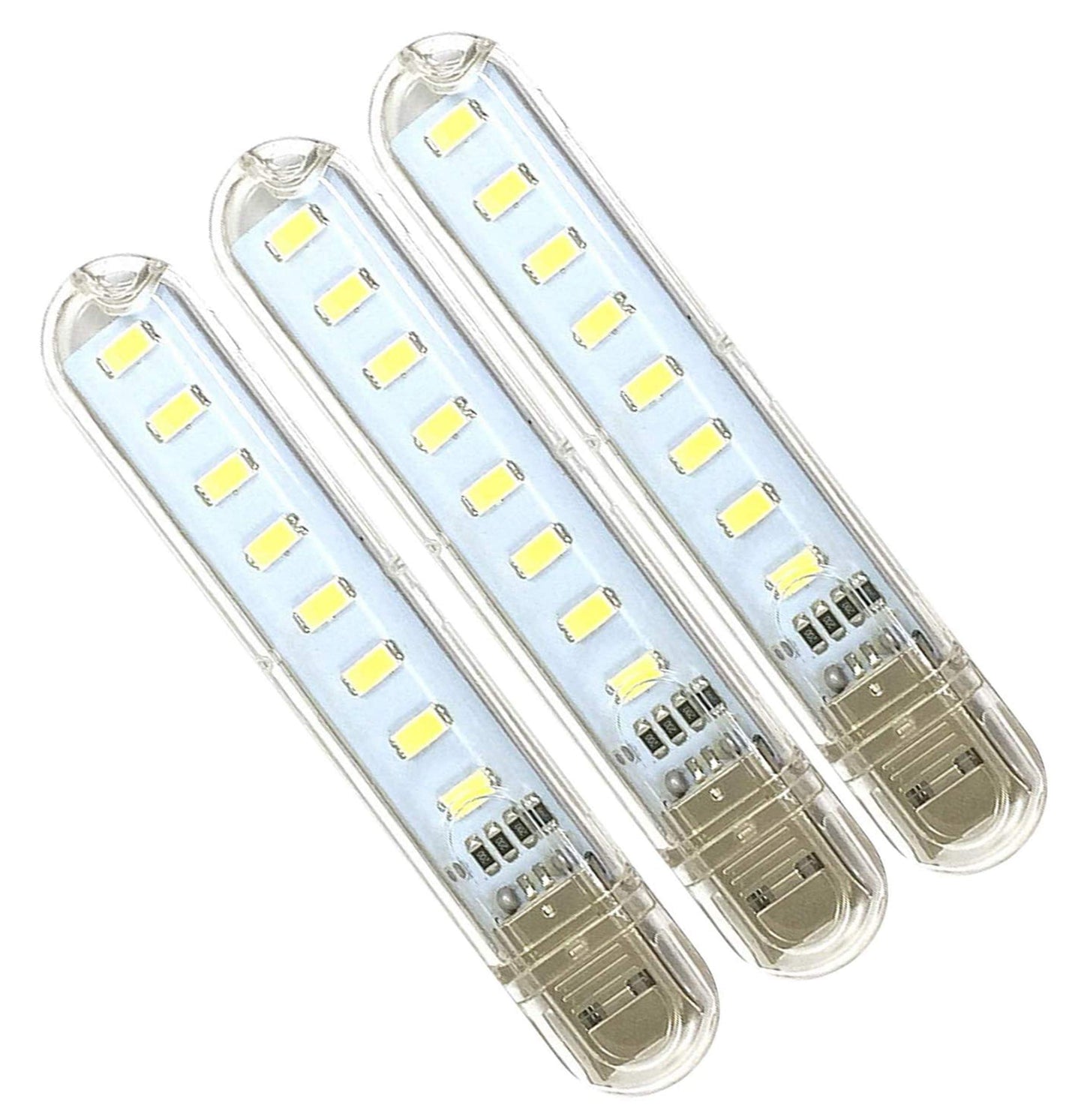 Portable USB LED Light - 8 LED Pack Of 3