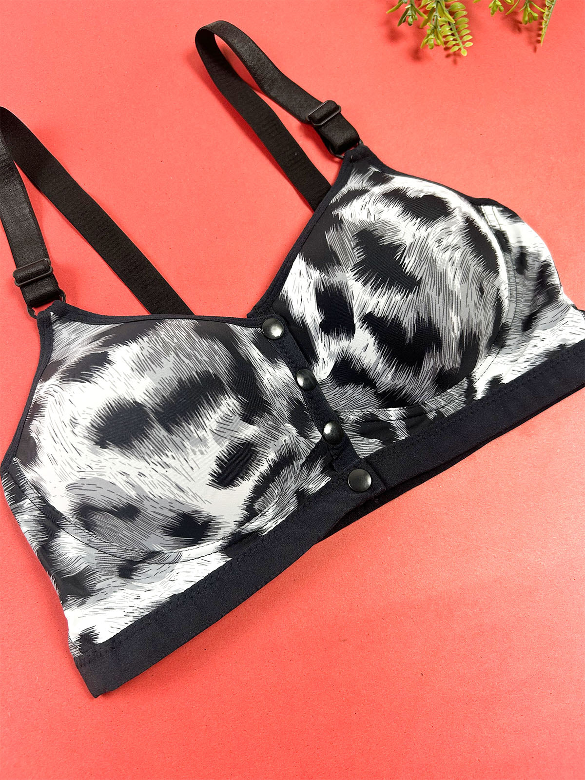 Black & White Leopard Print Bra for Girls and Women LB84