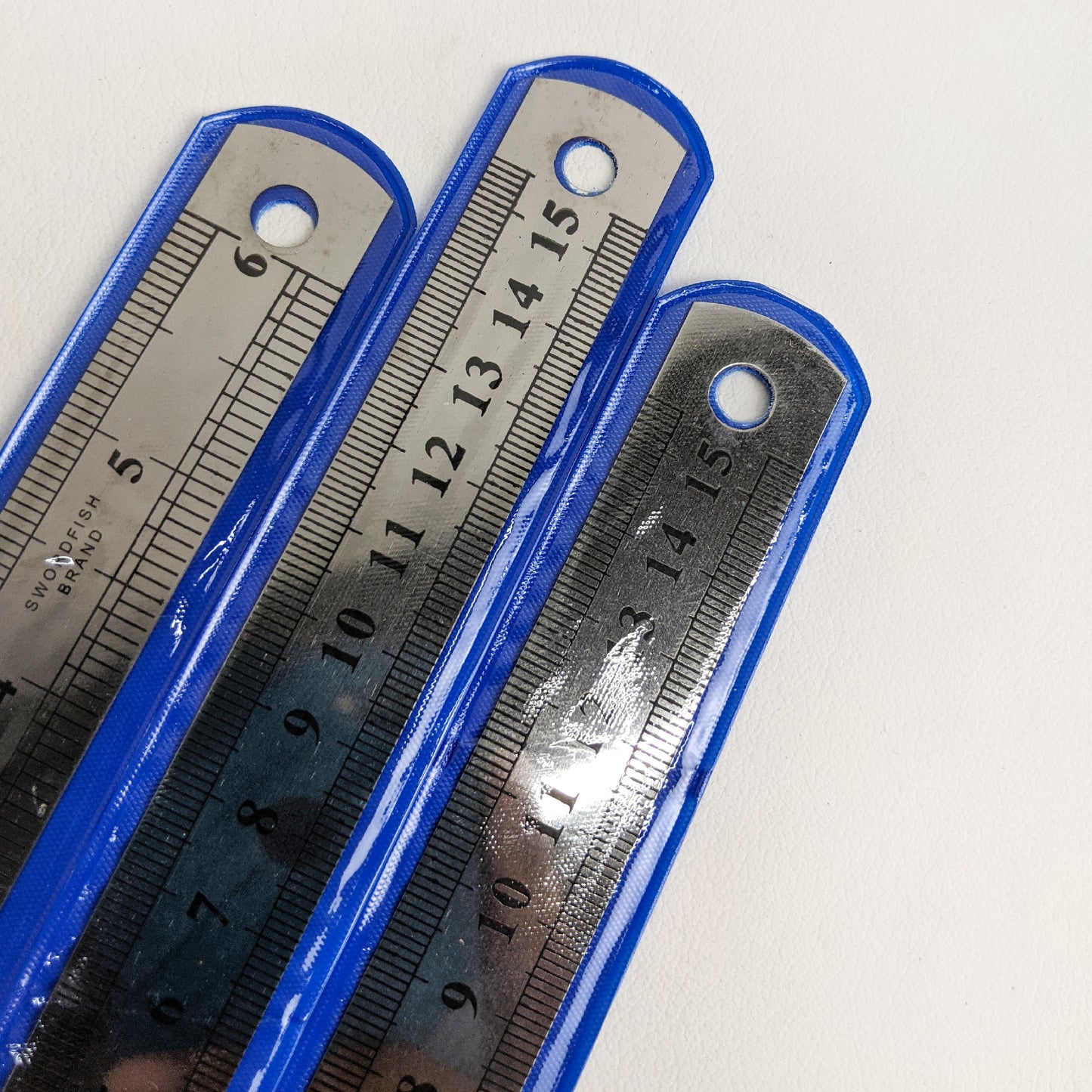 Pack Of 3 Stainless Steel Ruler 15CM