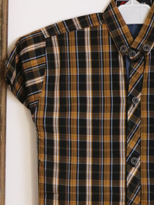 AZ Boys Casual Shirt 5Yrs - 12 Yrs Yellow Check