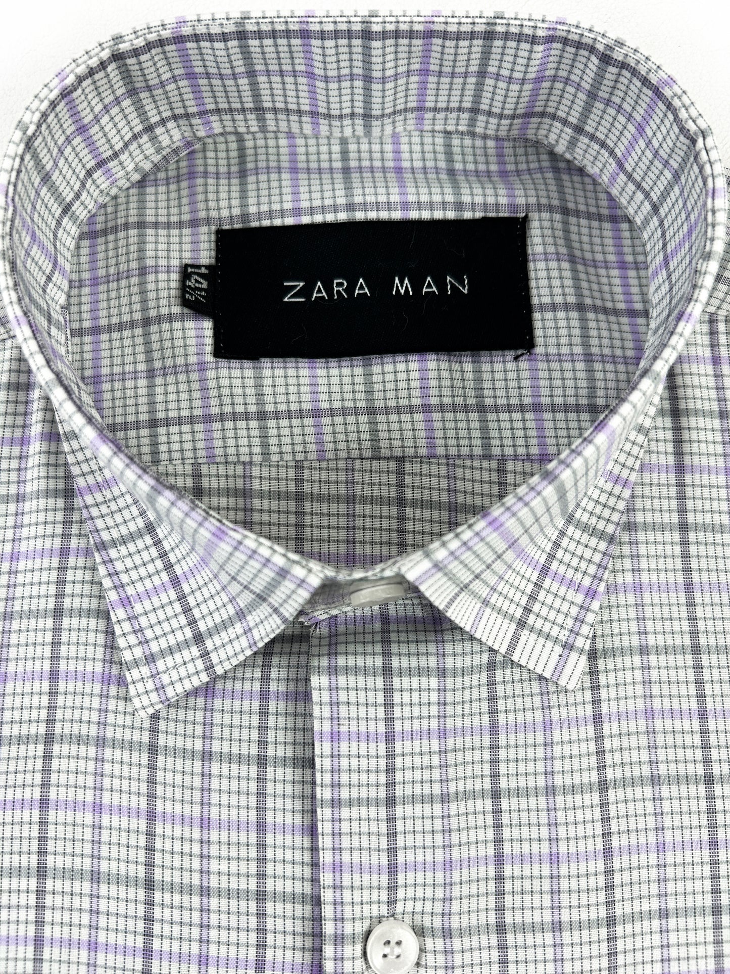Light Purple Checks Formal Dress Shirt For Men MFS340