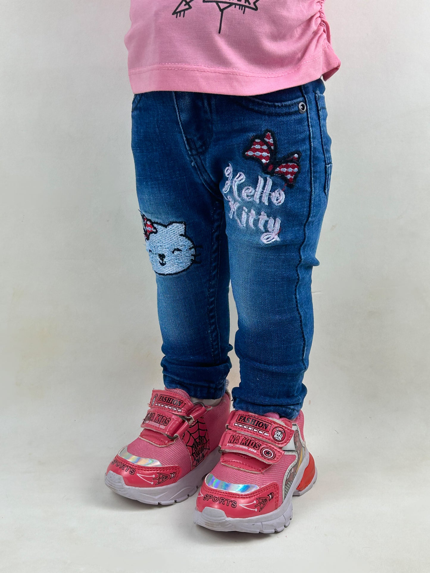 2Yrs - 5Yrs Prussian Blue Stretchable Denim Jeans For Girls GJ15