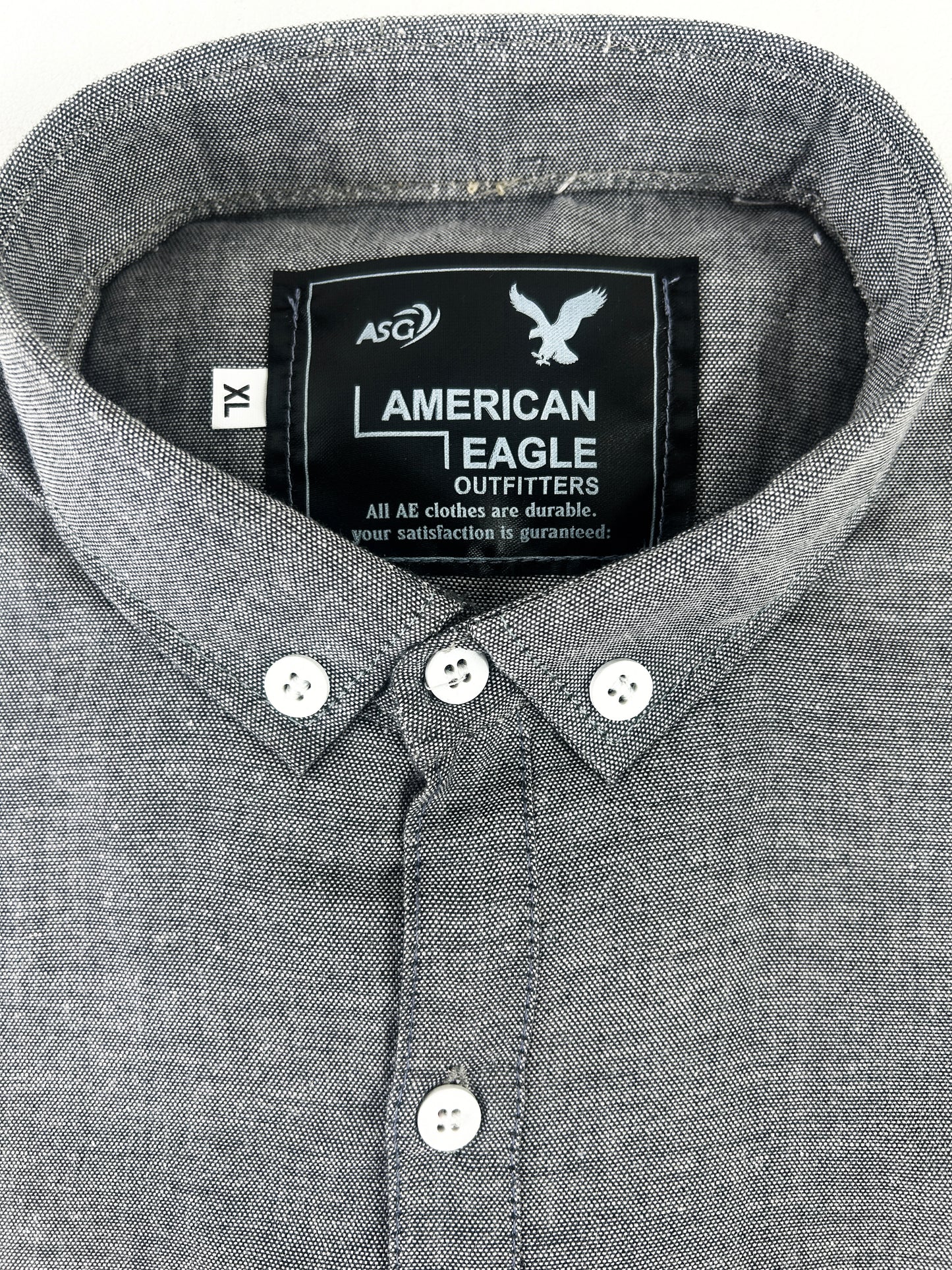 Light Grey Chambray Casual Shirt For Men MCS94