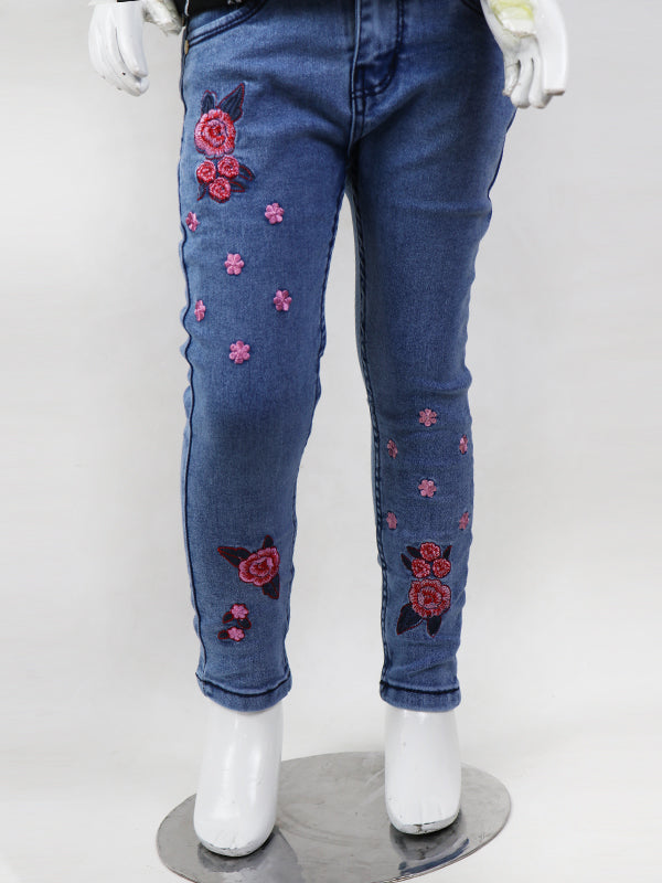 GJ Girls Stretchable Jeans 5Yrs - 13Yrs Light Blue 02