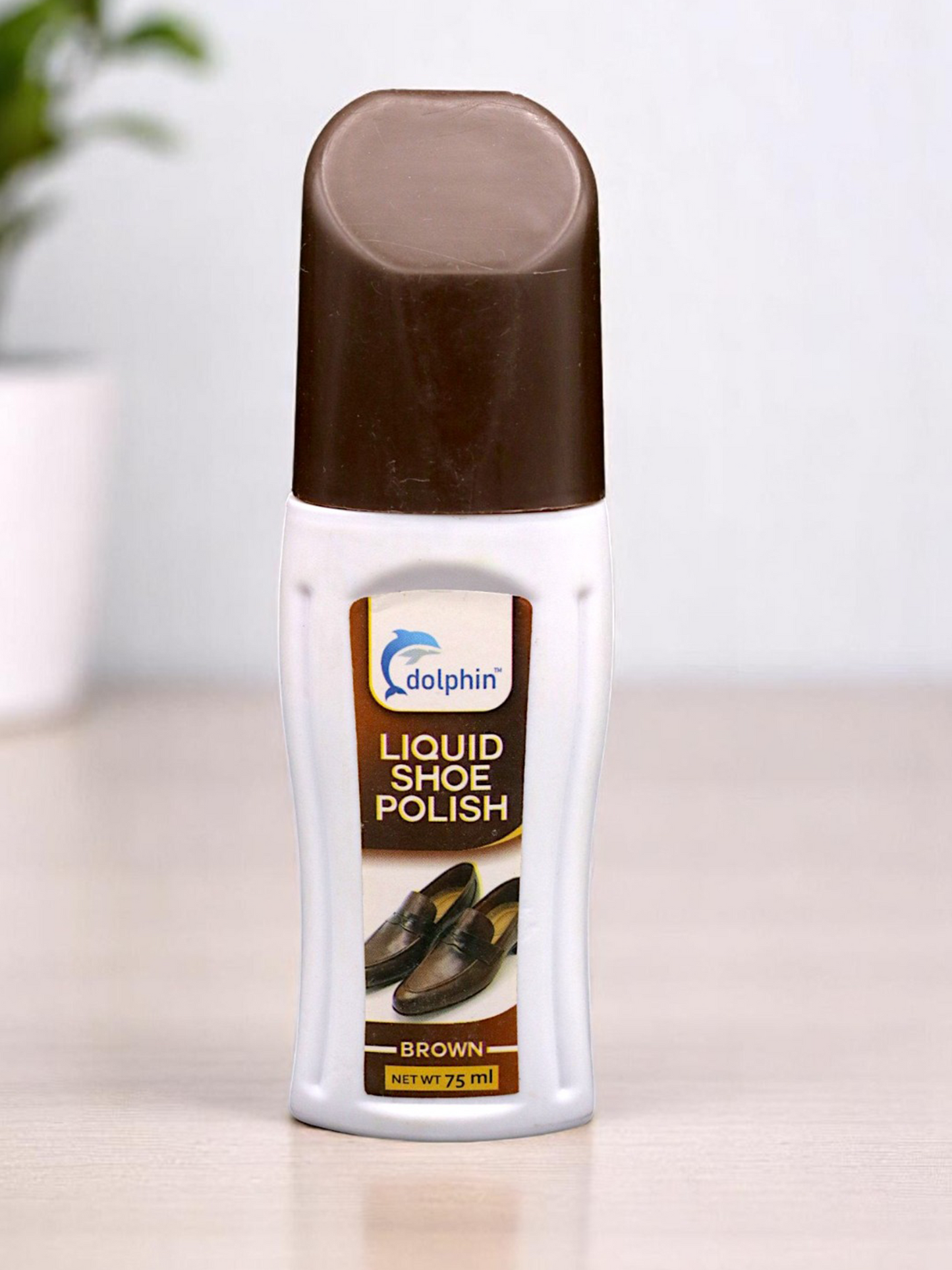Dolphin Liquid Shoe Polish Brown 75ml SP07