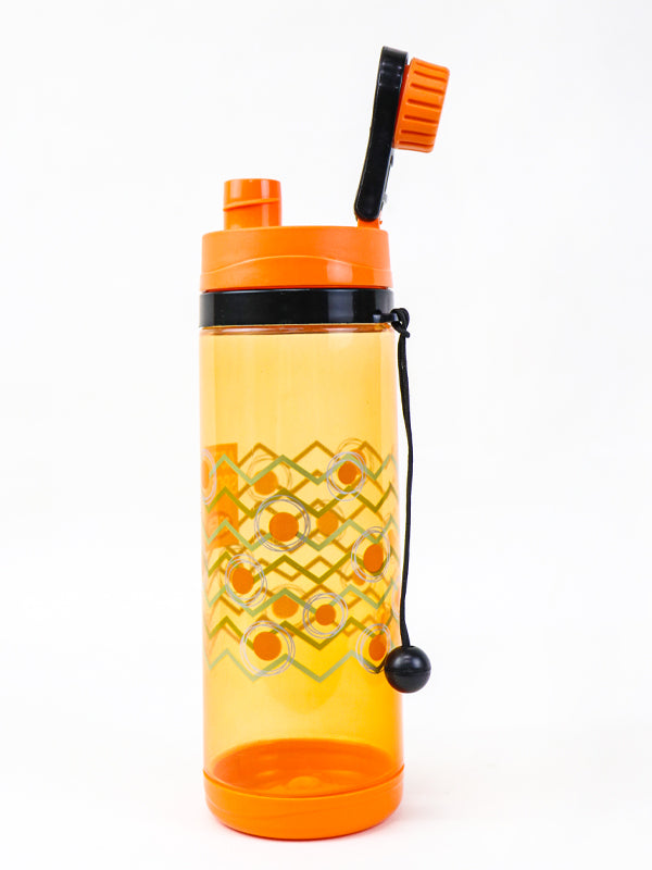 Orange Plastic Designed Water Bottle - 600ML