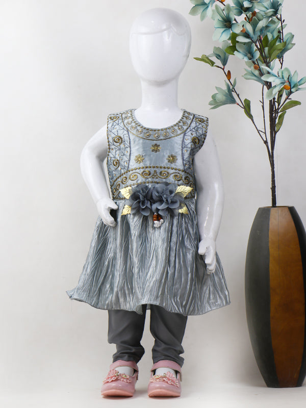 GF01 IM Girls Frock With Trouser 1Yrs - 8Yrs Grey