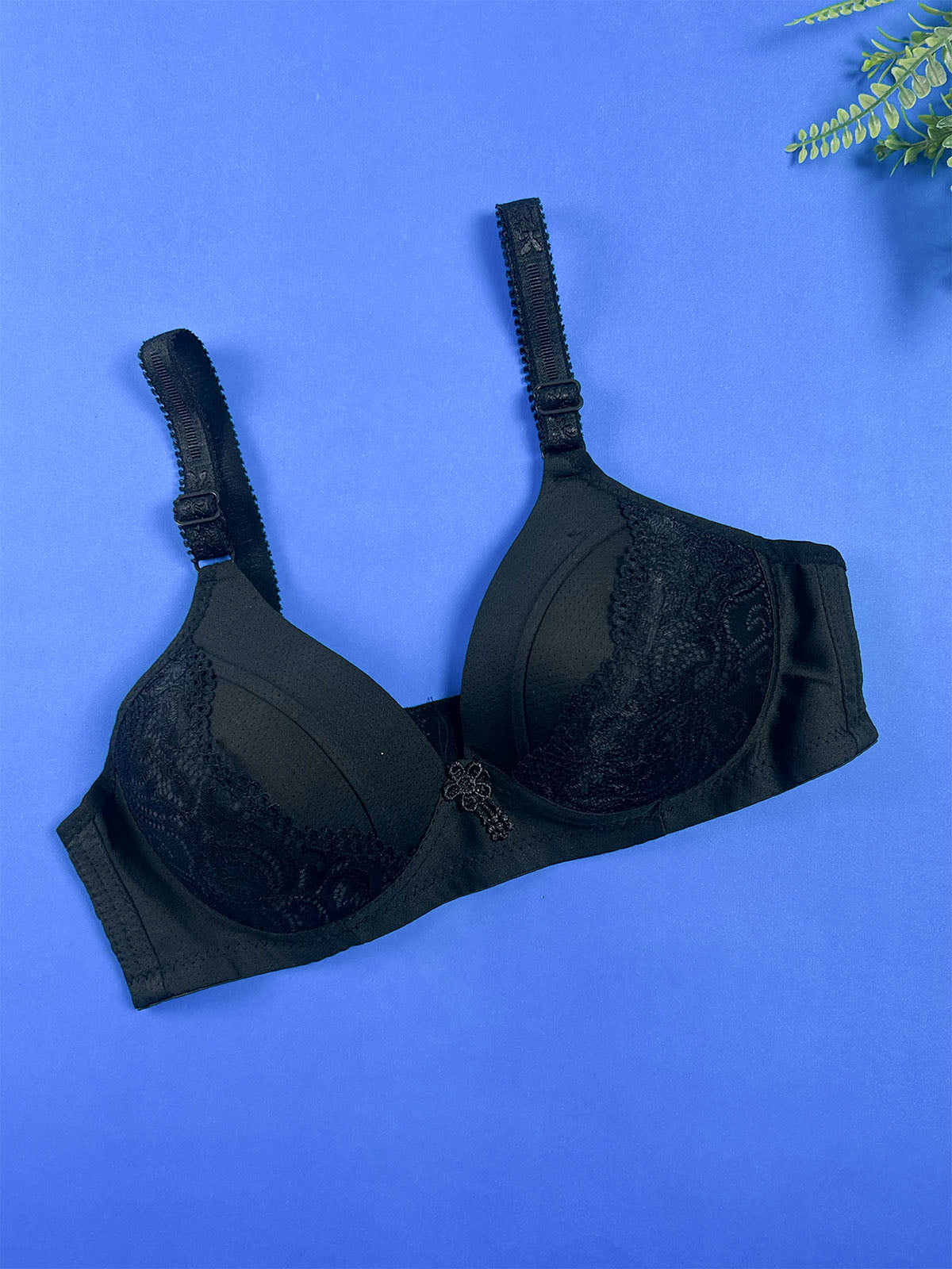Black Floral Lace Bra for Girls and Women LB91