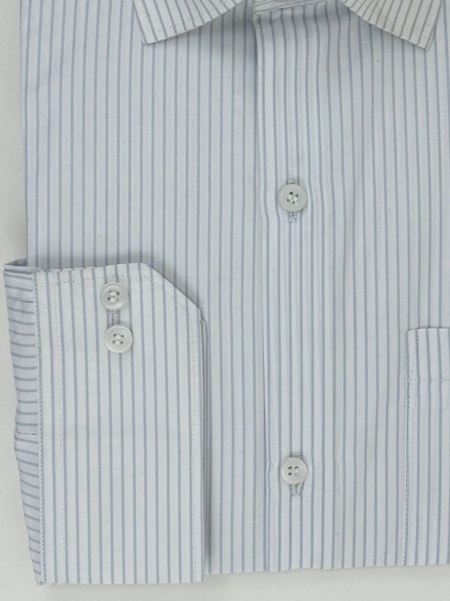 Light Grey Lines Formal Dress Shirt For Men ZH MFS223