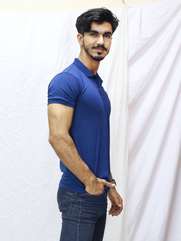 MG Men's Polo T-Shirt Blue