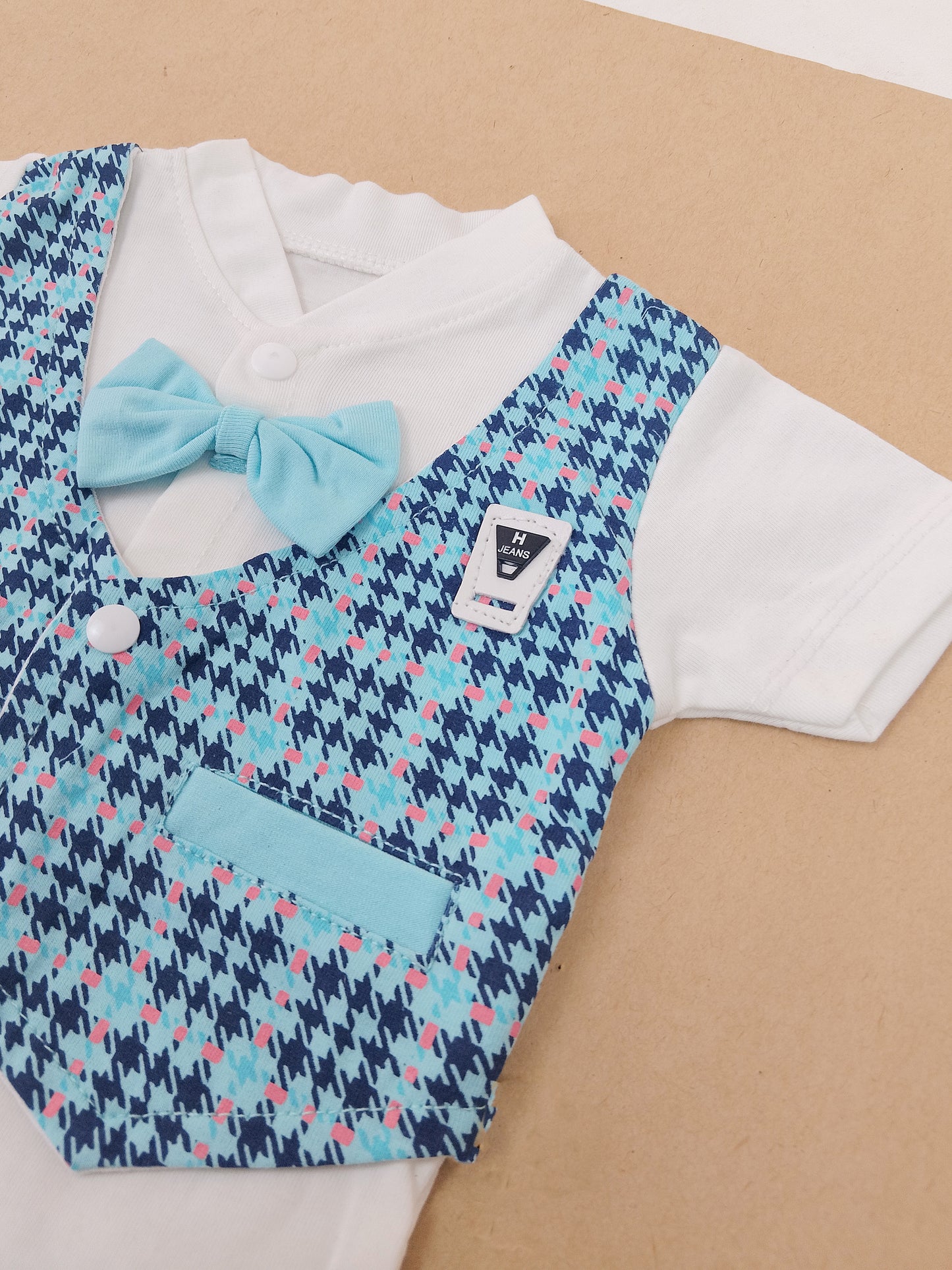 NBS02 AJ Newborn Baba Suit 0Mth - 3Mth H Sky Blue