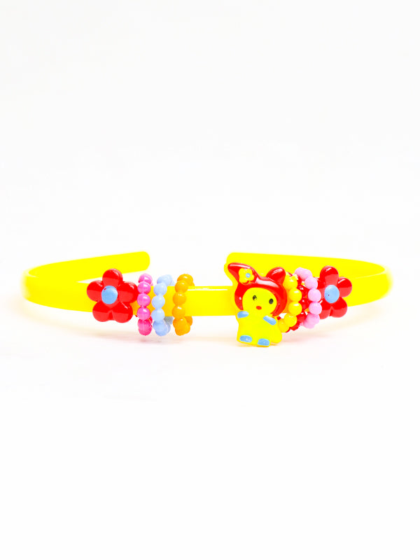 Pack Of 2 Plastic Hair Band Flowers - Multicolor