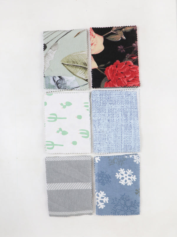 Pack of 72 Classic Cotton/Flannel Tissues / Dusting Cloth Multicolor & Multidesign