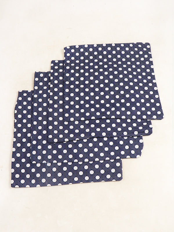 Dark Blue Pack Of 4 Cotton Pillow/Cushion Cover 15" x 15"