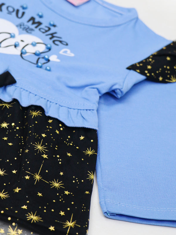 BG Girls Suit 1Yr - 4Yrs Make Me Smile Light Blue