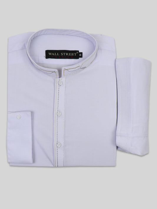 440/1 Men's Stitched Kameez Shalwar Neel White