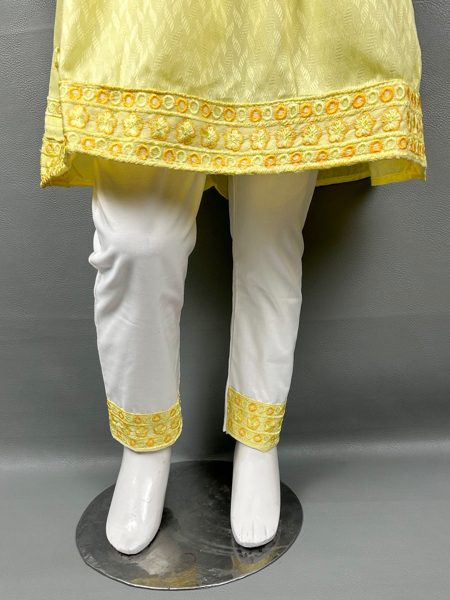 2Yr - 8Yrs Yellow Embroidered Suit For Girls RZ GS191