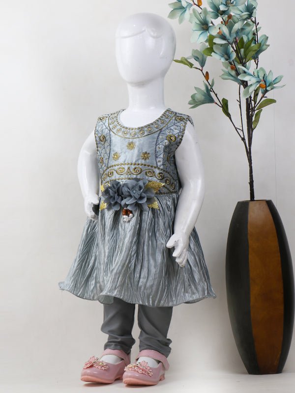 GF01 IM Girls Frock With Trouser 1Yrs - 8Yrs Grey