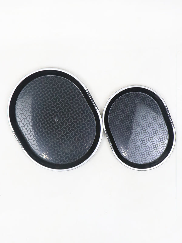 Plastic Oval Shape Serving Tray 2 Sizes Set