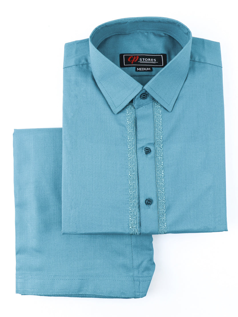 461/2E Men's Kameez Shalwar Stitched Suit Shirt Collar SB