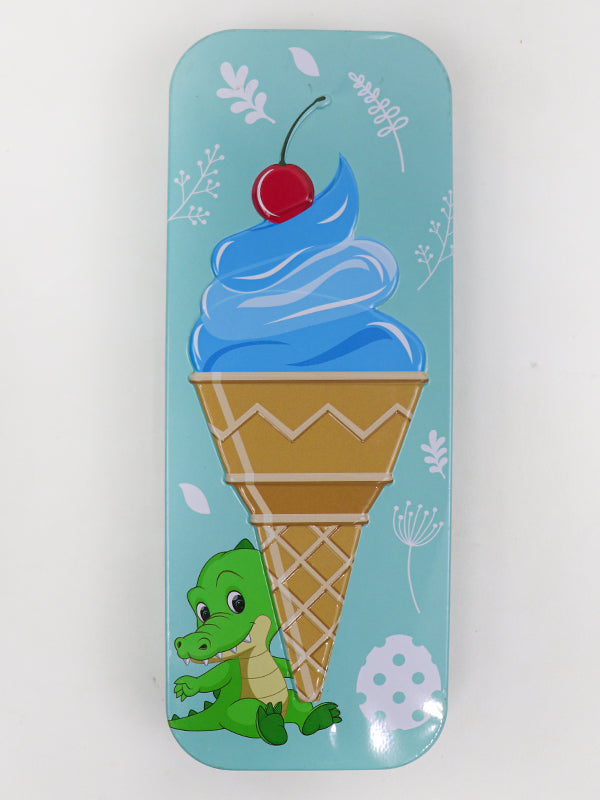 PB11 Metal Pencil Box For Kids Ice Cream Green