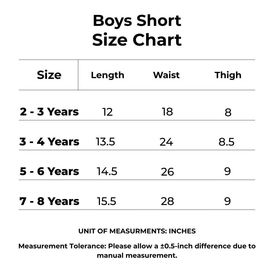 2Yrs - 8Yrs Dark Blue Short For Boys BQS17
