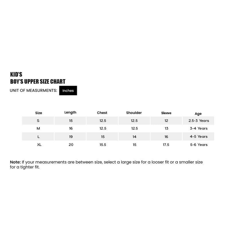 2.5Yr - 6Yrs Green Upper For Kids TB KH49