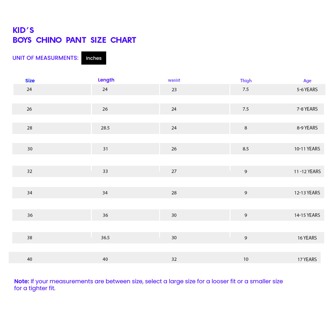 5Yrs - 17Yrs Dark Blue Cotton Chino Pant For Boys BCP06