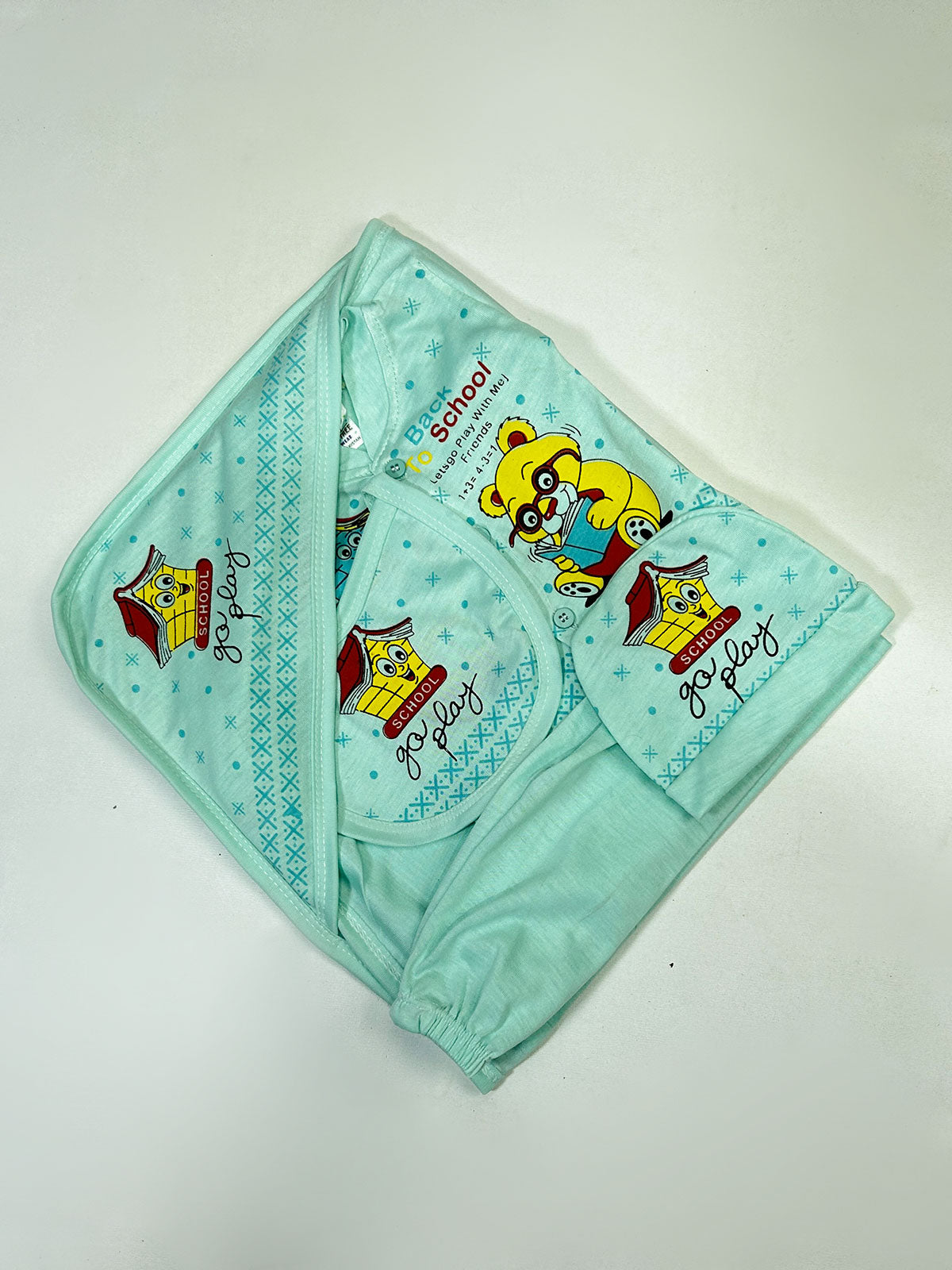 0Mth - 3Mth Green 5Pcs Gift Set For Newborn HG NBGS263