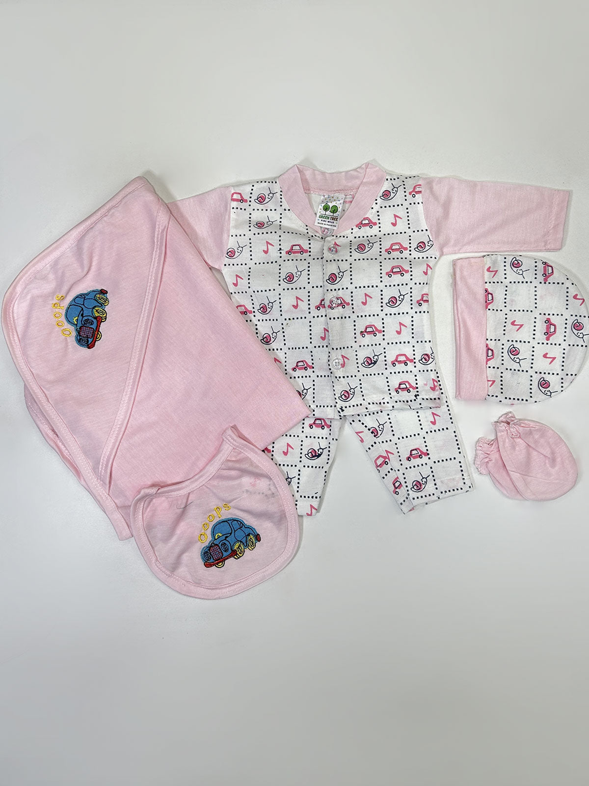 0Mth - 3Mth Pink 5Pcs Gift Set For Newborn HG NBGS268