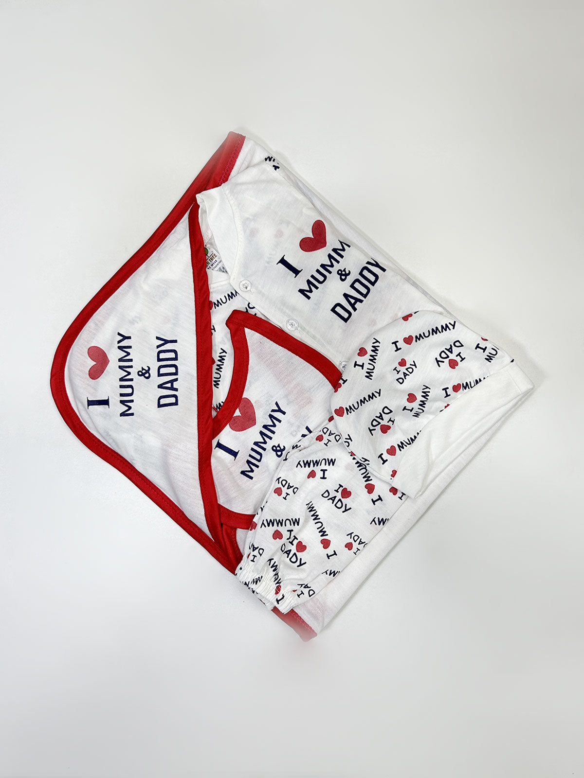 0Mth - 3Mth Red 5Pcs Gift Set For Newborn HG NBGS269