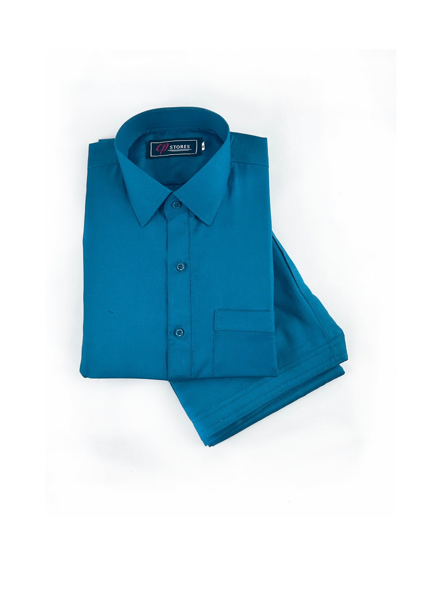 788- 08 Sea Blue Stitched Suit Kameez Shalwar For Men MSK205
