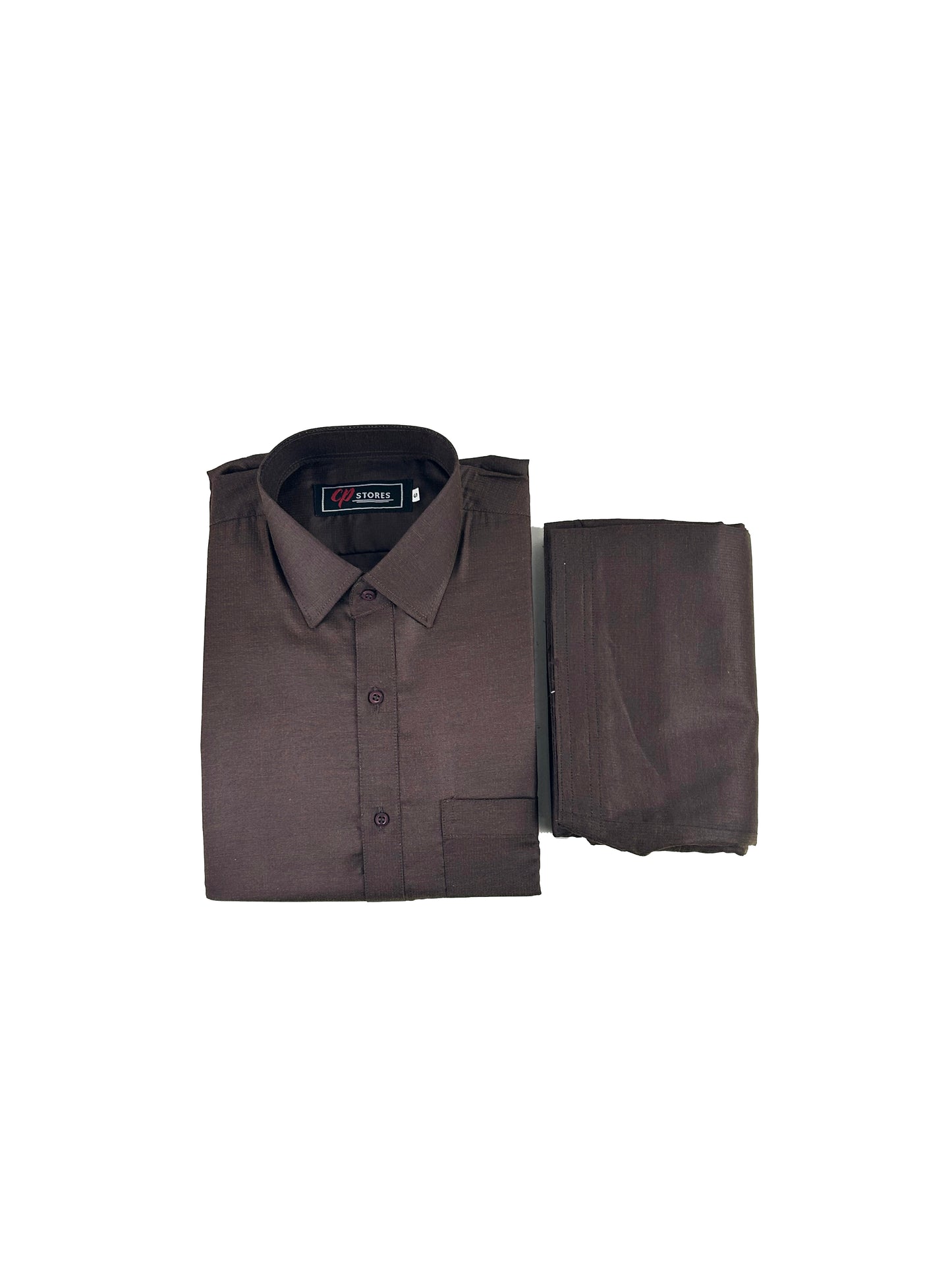 788- 06 Dark Brown Stitched Suit Kameez Shalwar For Men MSK201