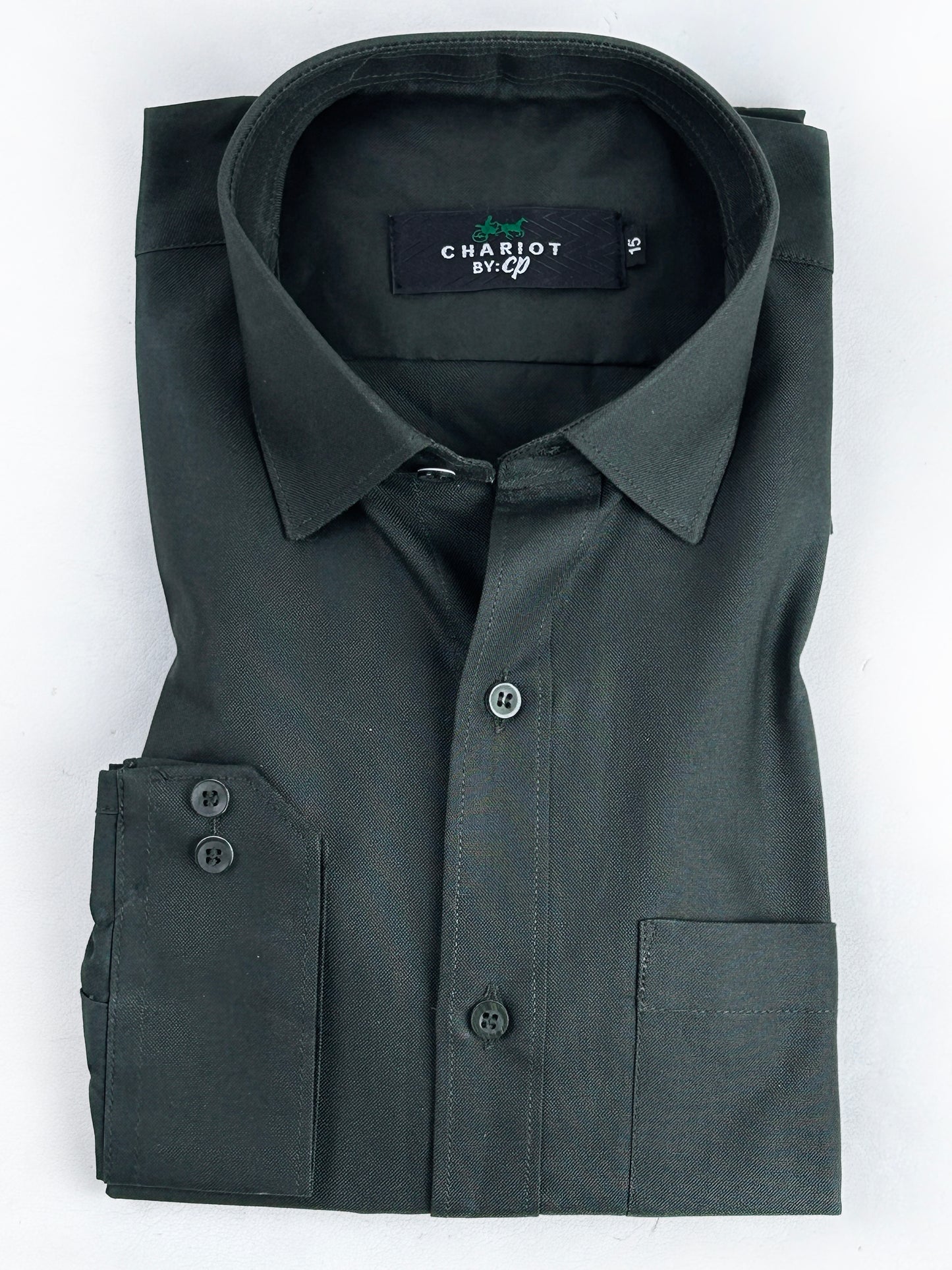 Green Shade Formal Dress Shirt For Men MFS302