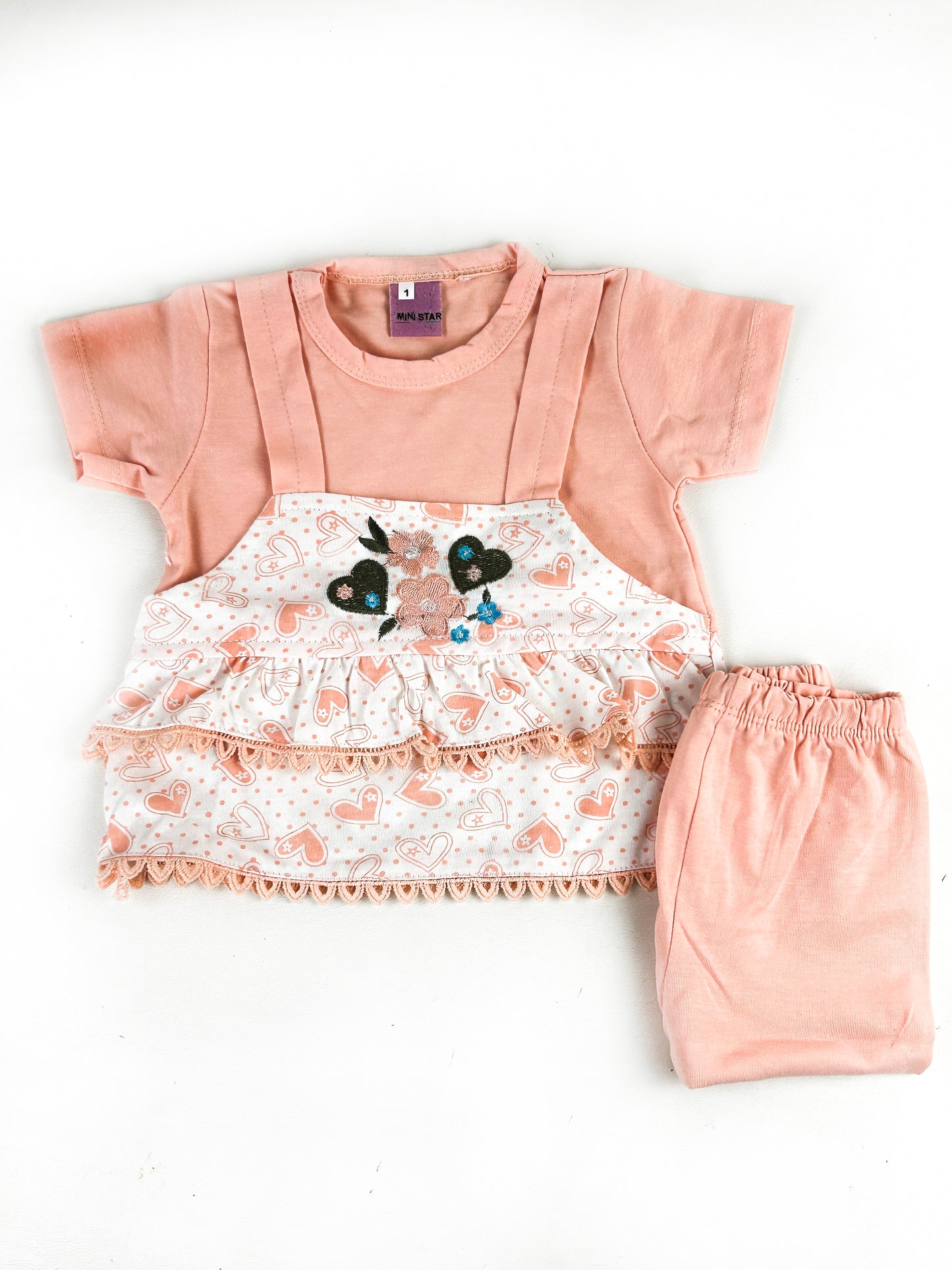 3Mth - 9Mth Peach Baby Suit For Newborns NBS535