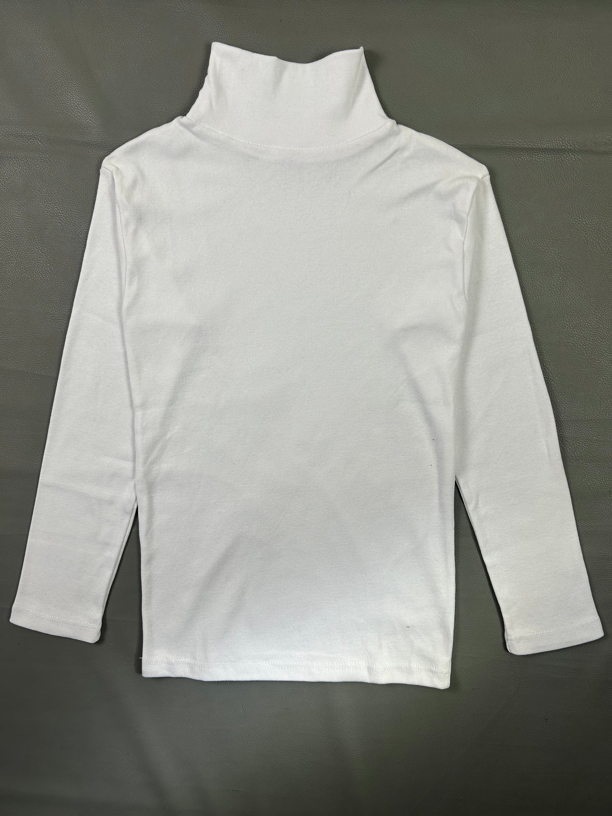 Men's Plain Neel White High Neck MHN21