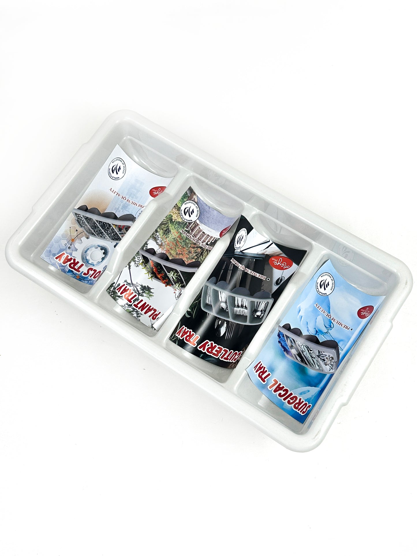 Cutlery 4 Compartment Storage Tray Use For Multipurpose 50CM * 30CM
