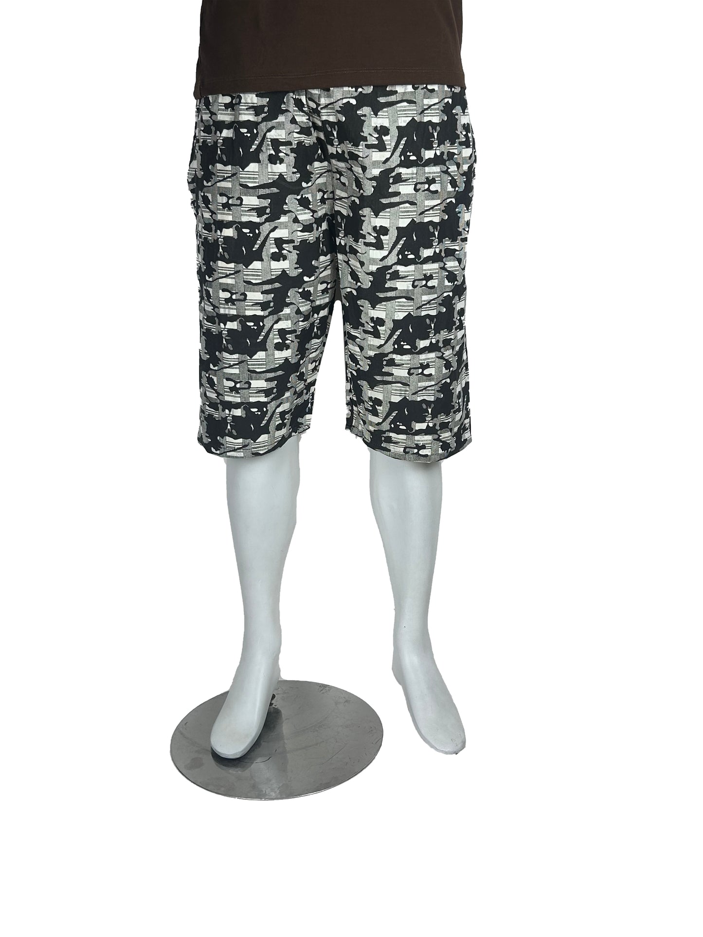 White Camo Cotton Short for Men MS103