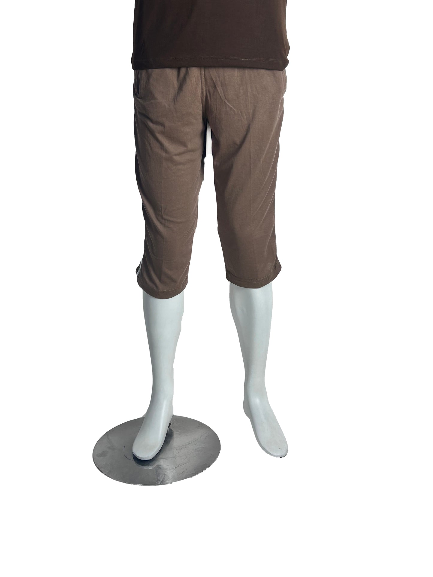 Light Brown Cargo 3-QTR Short for Men AA MS107