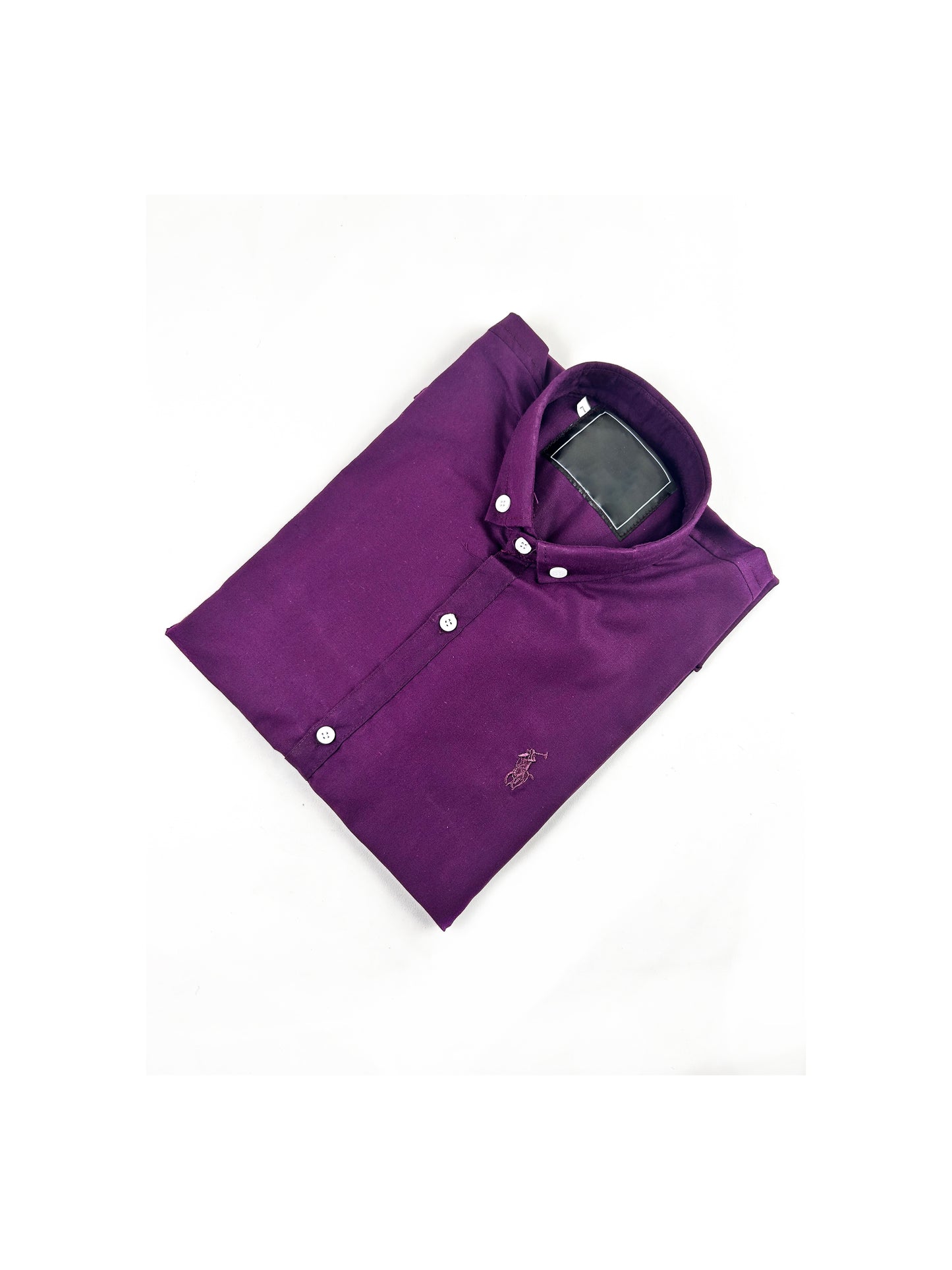Men's Chambray Casual Shirt Purple