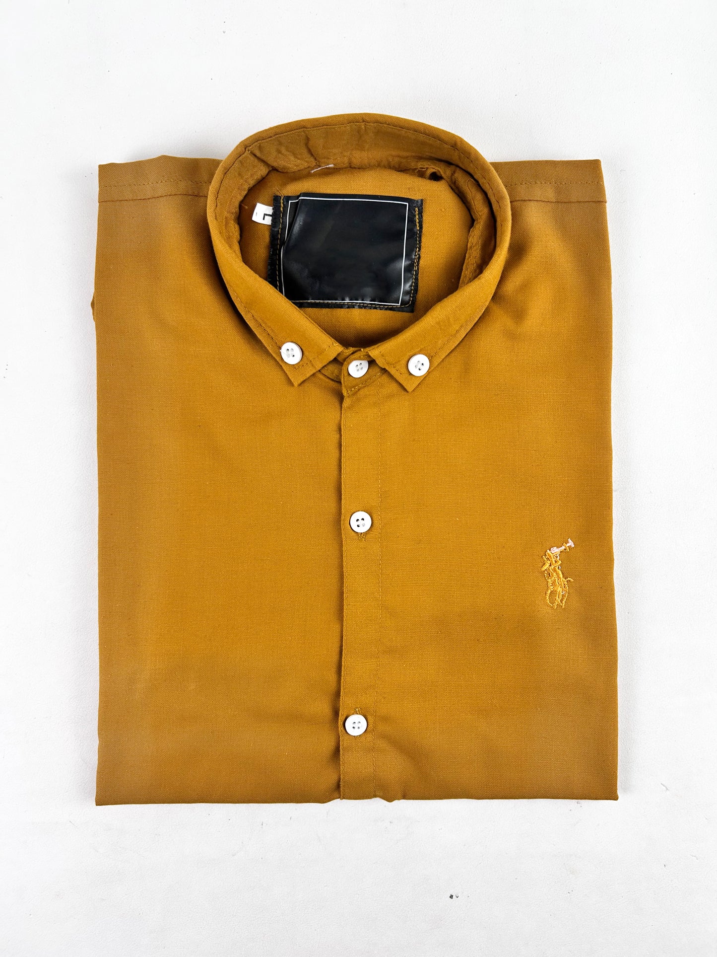 Men's Chambray Casual Shirt Mustard